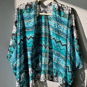 AZTEC PRINT KIMONO WORN ONCE!